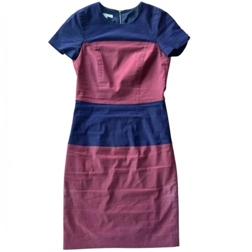 Judith & Charles Linen Blend Color Block Dress - image 1